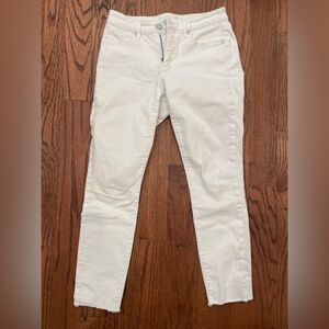 LOFT White Curvy Skinny Pants